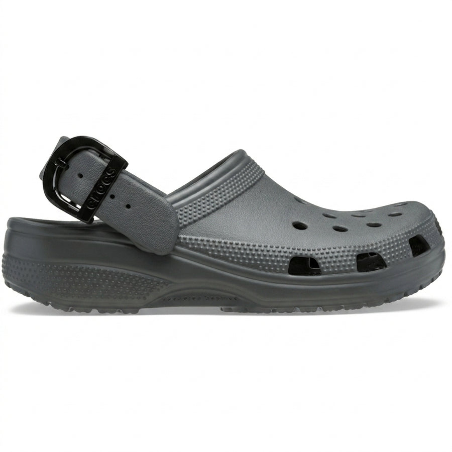 Classic Enamel Buckle Clog - Carbon