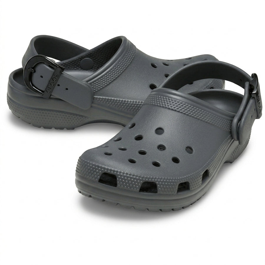 Classic Enamel Buckle Clog - Carbon