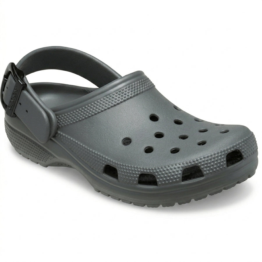 Classic Enamel Buckle Clog - Carbon