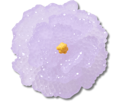 Beaded Purple Flower
