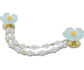 Blue Flower and Pearl Chain