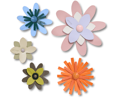 Faux Leathe r Floral 5 Pack