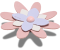 Faux Leathe r Pink Flower