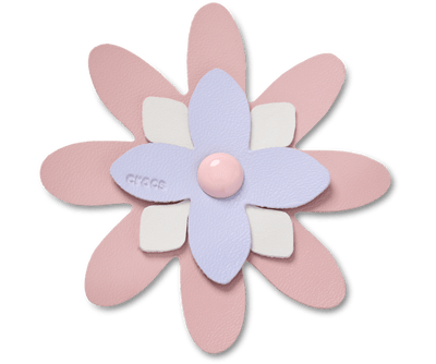 Faux Leathe r Pink Flower