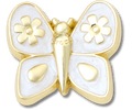 Gold Pearlized Butterfly