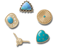 Gold Turquoise Western 5 Pack