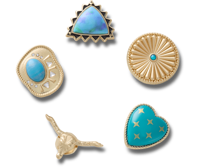 Gold Turquoise Western 5 Pack