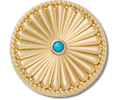 Gold Turquoise Western Stud