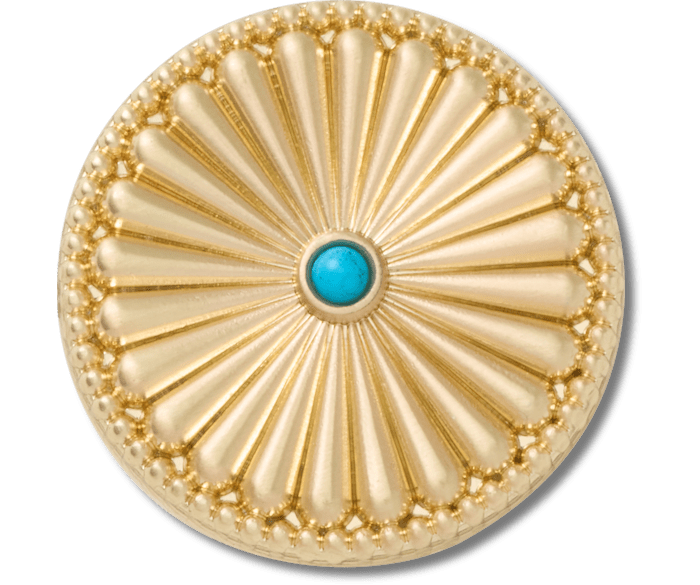 Gold Turquoise Western Stud