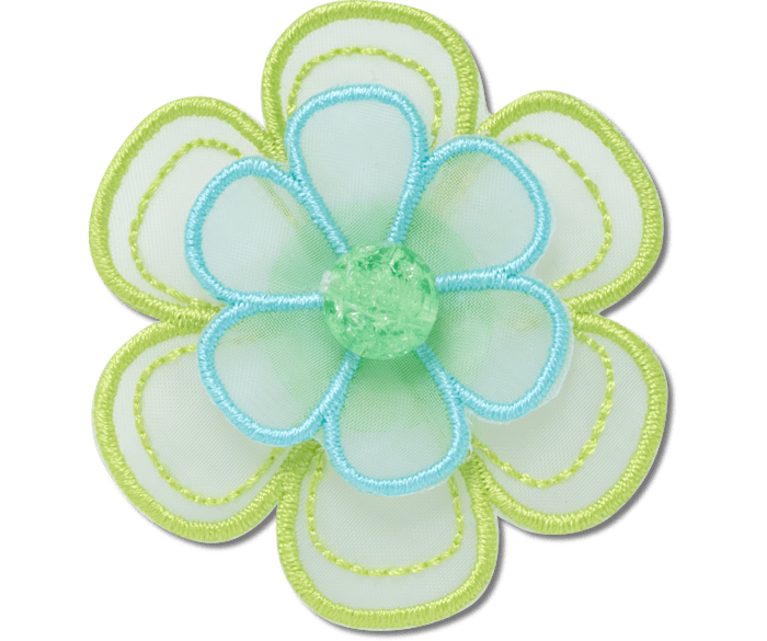 Green Mesh Flower