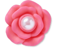 Pink Flower With Pearl Center