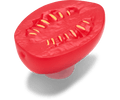 Realistic Plum Tomato Slice