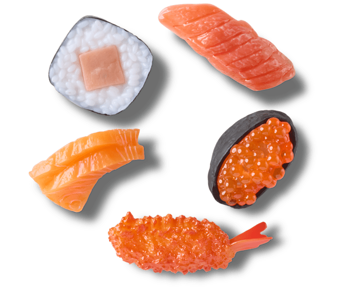 Realistic Sushi Dinner 5 Pack