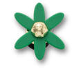 Retro Green Spinner Flower