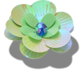 Sequin Green Flower