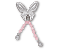Silver Beaded Meta Butterfly