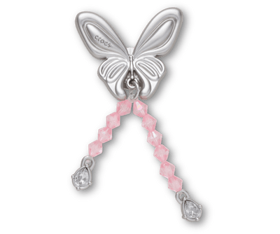 Silver Beaded Meta Butterfly