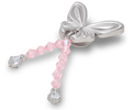 Silver Beaded Meta Butterfly