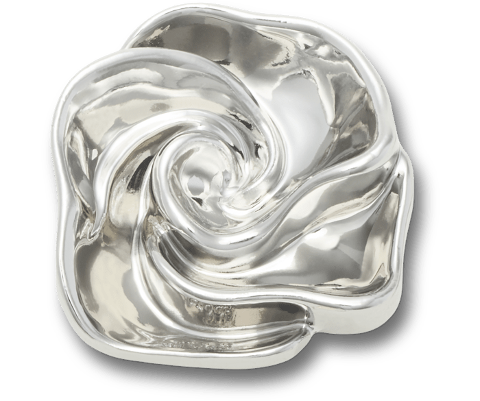 Silver Flower Swirl
