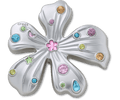 Silver Meta Gem Flower