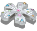 Silver Meta Gem Flower