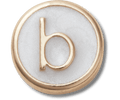 Tiny Pearlized Letter B
