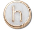 Tiny Pearlized Letter H