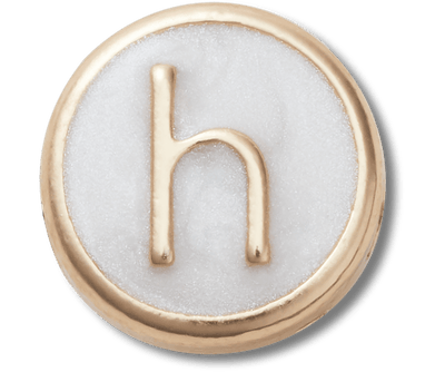 Tiny Pearlized Letter H