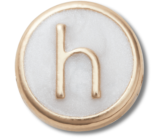 Tiny Pearlized Letter H