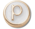 Tiny Pearlized Letter P