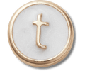 Tiny Pearlized Letter T