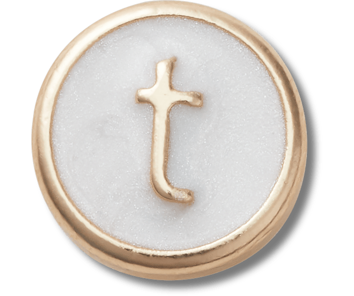 Tiny Pearlized Letter T
