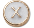 Tiny Pearlized Letter X
