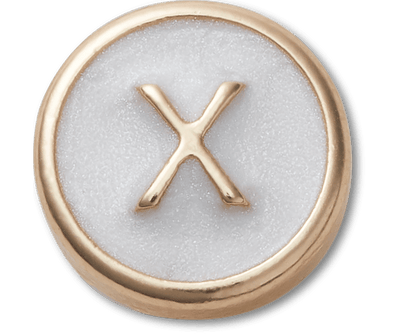 Tiny Pearlized Letter X