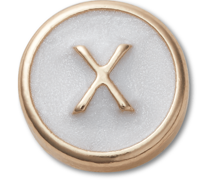 Tiny Pearlized Letter X