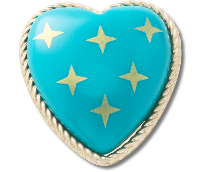 Turquoise and Gold Heart