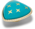 Turquoise and Gold Heart