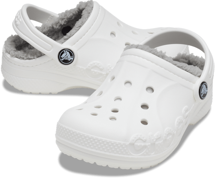 Kids' Baya Lined Clog - Blanc/Gris Clair