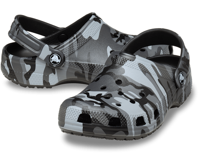 Kids' Classic Camouflage Clog - Noir/Gris Ardoise