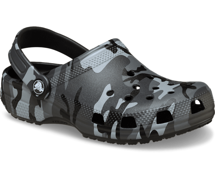 Kids' Classic Camouflage Clog - Noir/Gris Ardoise