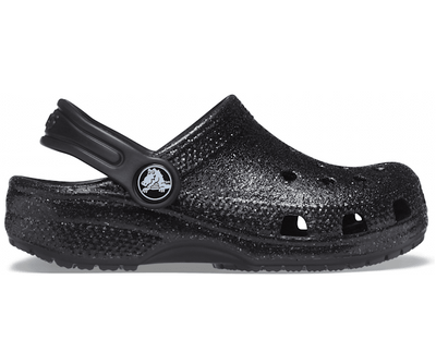 Crocs Classic Glitter Clog II Enfant - Noir Paillette - Vue 100