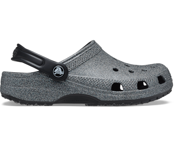 Crocs Classic Glitter Clog Enfant - Noir Paillette - Vue 100