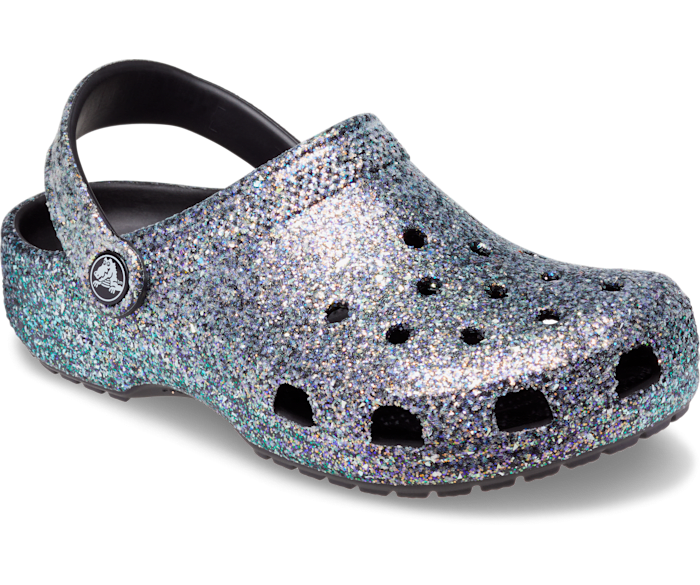 Crocs Classic Glitter Clog Enfant - Vert Menthe Paillette - Vue 140