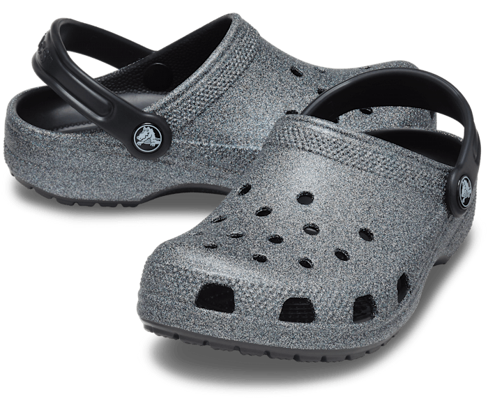 Crocs Classic Glitter Clog Enfant - Noir Paillette - Vue 110