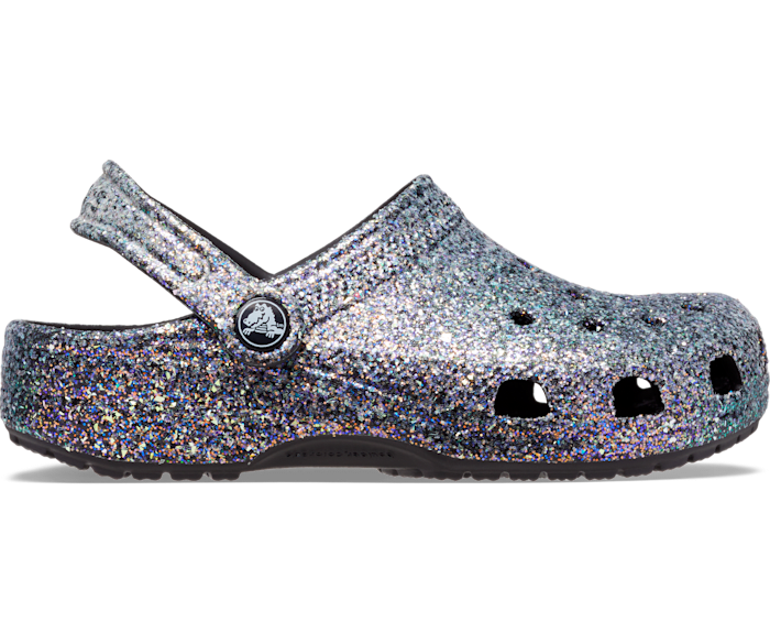 Crocs Classic Glitter Clog Enfant - Vert Menthe Paillette - Vue 100