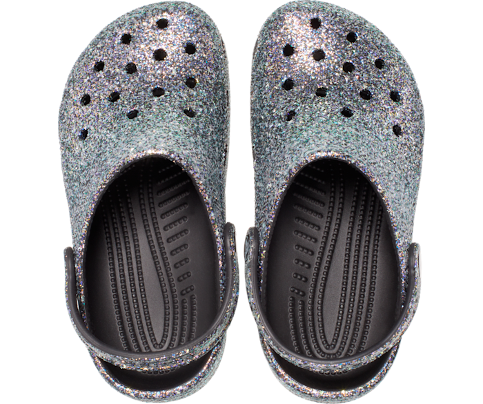 Crocs Classic Glitter Clog Enfant - Vert Menthe Paillette - Vue 120