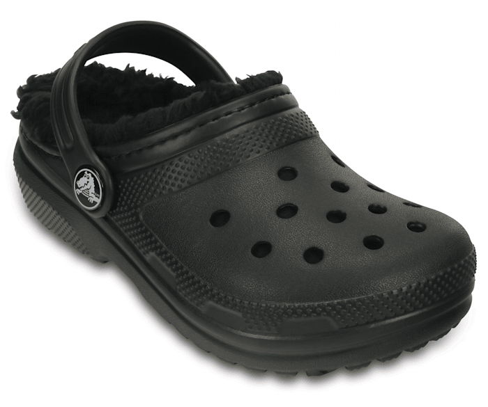 Crocs Classic Lined Clog Enfant - Gris Fourrure - Vue 140