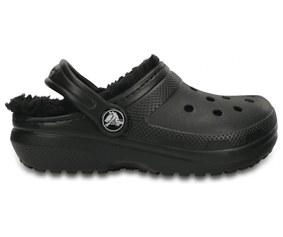 Crocs Classic Lined Clog Enfant - Gris Fourrure - Vue 100