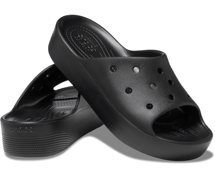 Classic Platform Slide Femme Blanc - Noir - Vue ALT110