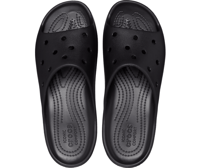 Classic Platform Slide Femme Blanc - Noir - Vue ALT120